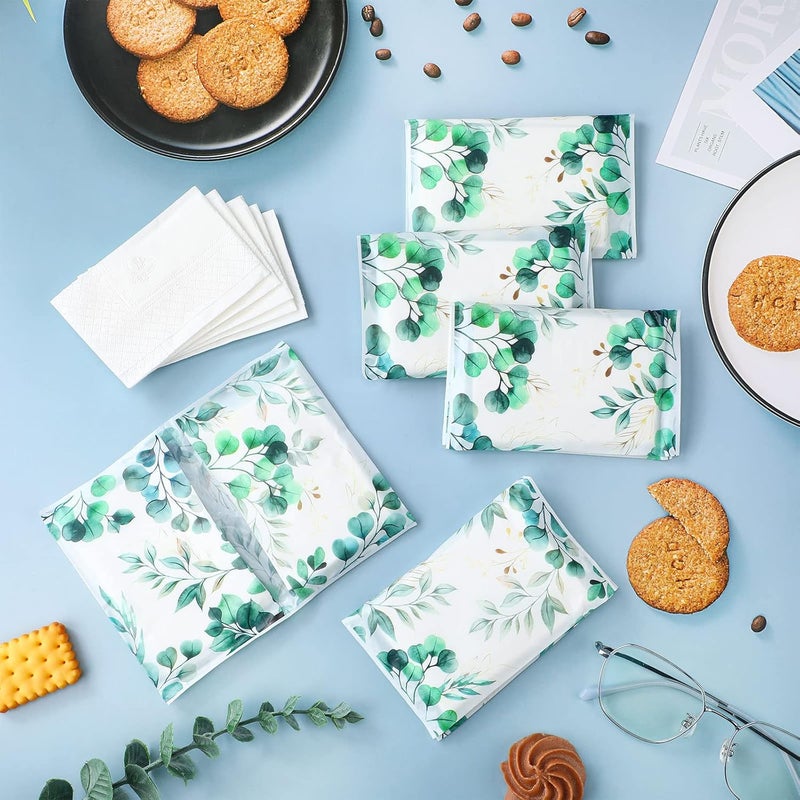 Geyee 50 Packs Tissue Travel Size Facial Paper Napkins Travel Packs Disposable Pocket Tissues for Wedding Guest Traveling School Purse Home Supplies, 500 Sheets 3 Ply(Eucalyptus Leaf) - Image 4